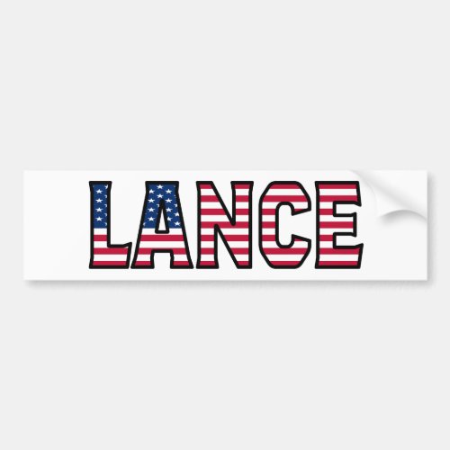 Lance Name Vorname USA Aufkleber Auto Sticker