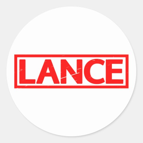 Lance Stamp Classic Round Sticker