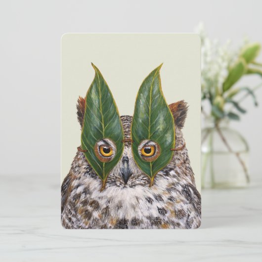 Lance the owl flat card (Standing Front)