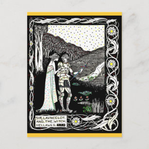 Lancelot and Hellawes the Witch Postcard