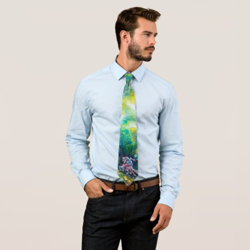 LANCELOT HORSEBACK IN WOODLAND Arthurian Legen Tie