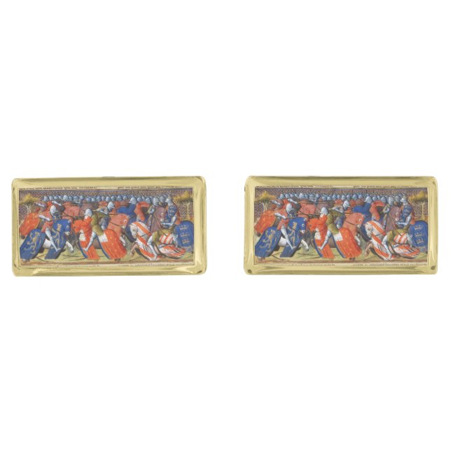 Lancelot of the Lake in the Tournament of Camelot  Cufflinks (Front)