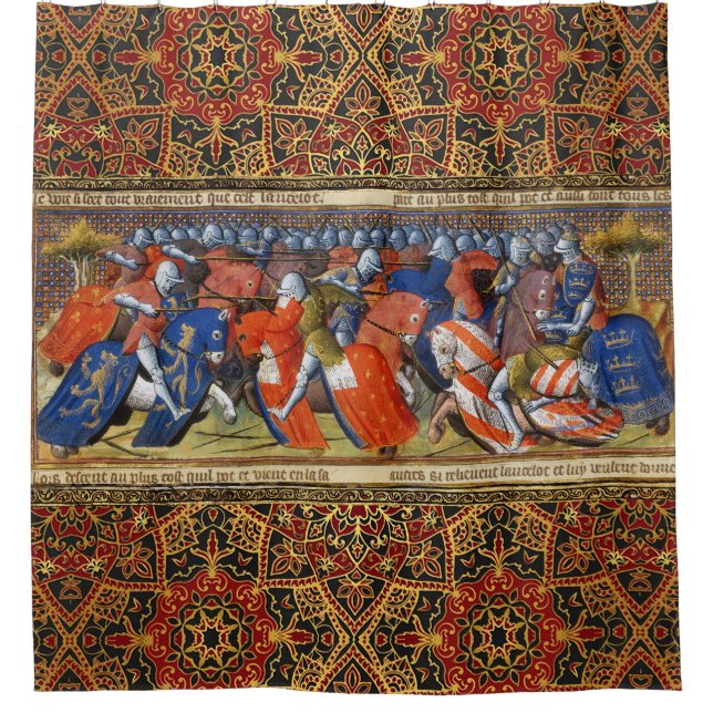 Lancelot of the Lake in the Tournament of Camelot  Shower Curtain (Front)