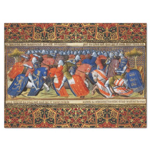 Lancelot of the Lake in the Tournament of Camelot  Tissue Paper