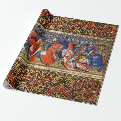 Lancelot of the Lake in the Tournament of Camelot  Wrapping Paper