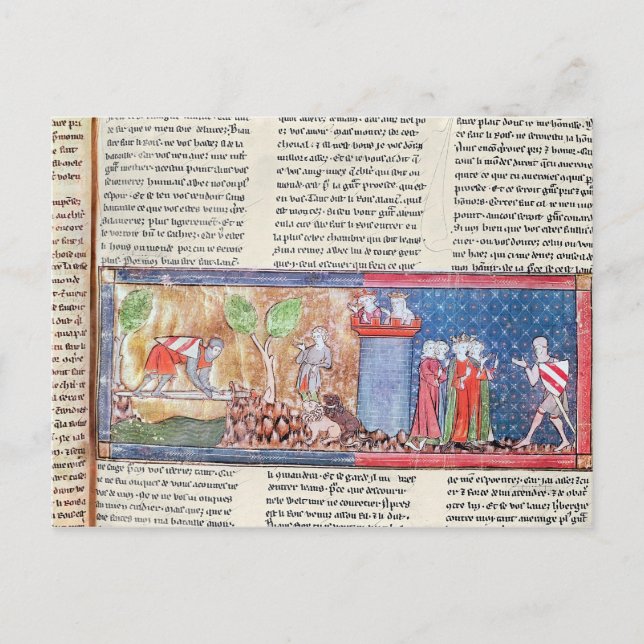 Lancelot proves his love postcard (Front)