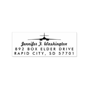 Lancer B-1 Bomber Custom Return Address Wood Stamp