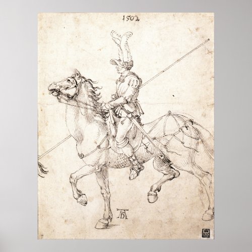 Lancer on Horseback by Albrecht Durer Poster