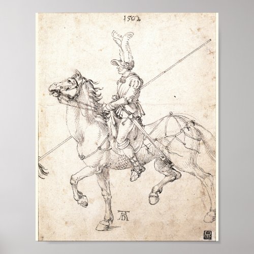 Lancer on Horseback by Albrecht Durer Poster