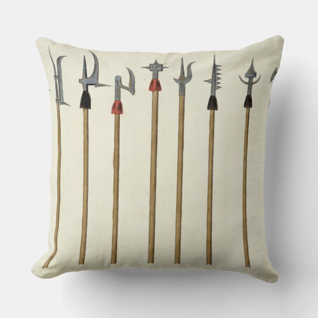 Lances, spears, halberds and partisanes, plate fro throw pillow (Front)