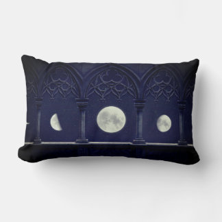 Lancet Window Lookout with Moon Phases Lumbar Pillow