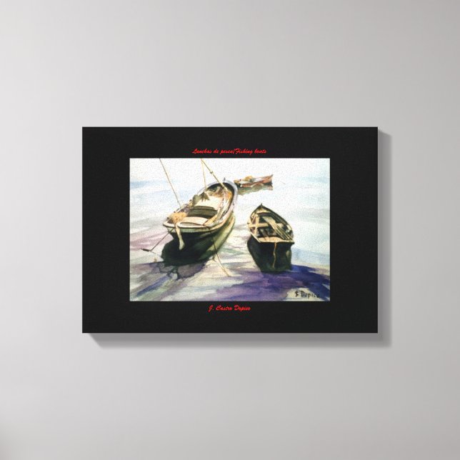 Lanchas de pesca/Fishing boats Canvas Print (Front)