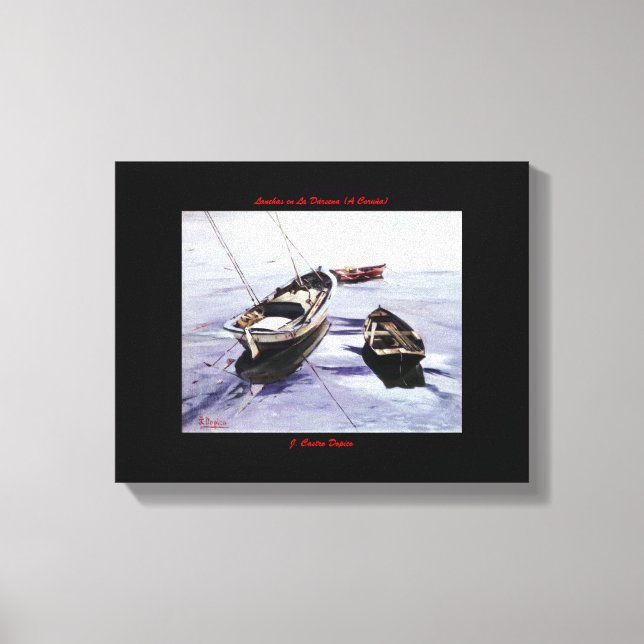 Lanchas in La Dársena (A Coruña) Canvas Print (Front)