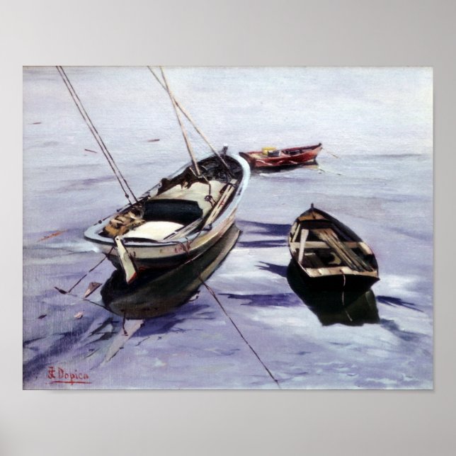 Lanchas in La Dársena (A Coruña) Poster (Front)