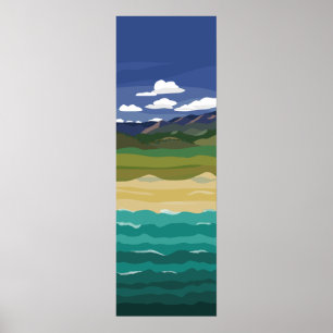 Land Air and Sea Landscape Poster