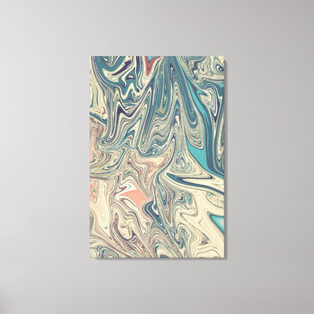 Land And Rivers Painting | Best colorful abstract Canvas Print (Front)