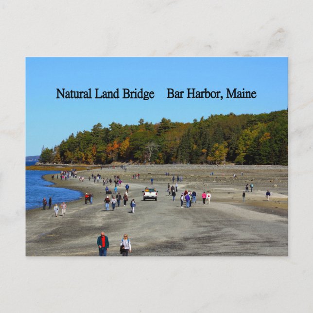 Land Bridge Bar Harbor Postcard (Front)