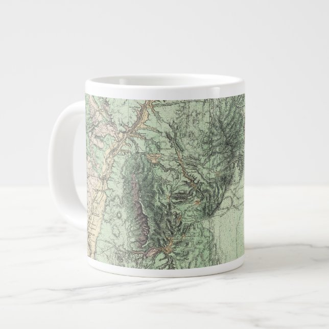 Land Classification Map of Central New Mexico Giant Coffee Mug (Front Left)