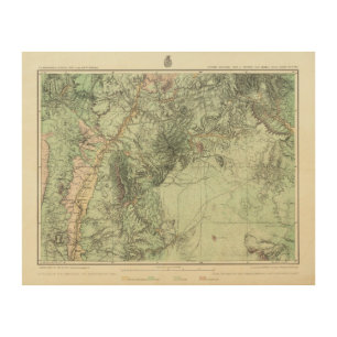 Land Classification Map of Central New Mexico Wood Wall Decor