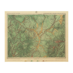 Land Classification Map of New Mexico 2 Wood Wall Decor