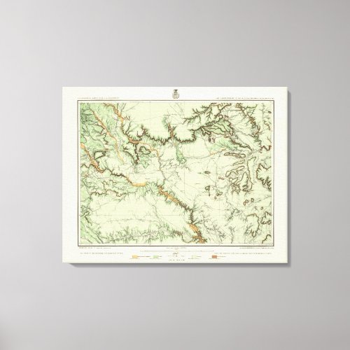 Land Classification Map of New Mexico Canvas Print