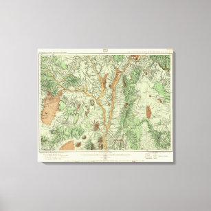 Land Classification Map of New Mexico Canvas Print
