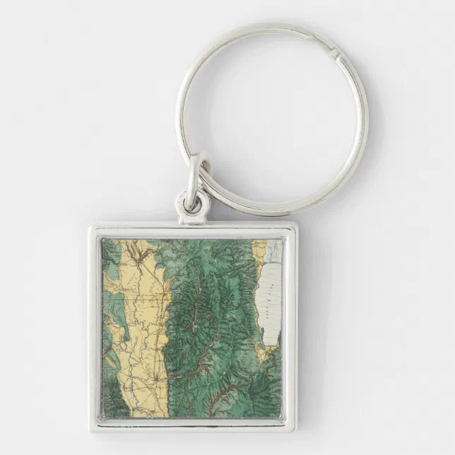 Land Classification Map of North Eastern Utah Keychain | Zazzle