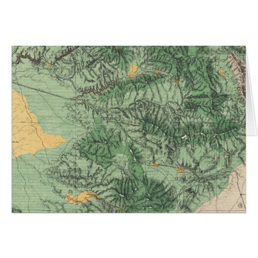 Land Classification Map of Southern California Cards (Front Horizontal)