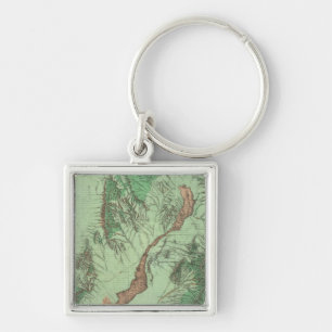 Land Classification Map of Southwestern New Mexico Keychain