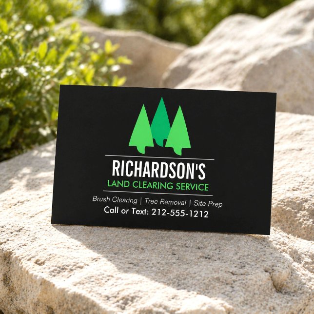 Land Clearing Service Business Card (Creator Uploaded)