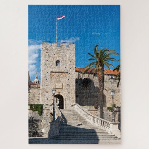 Land Gate in Korcula town _ Dalmatia Croatia Jigsaw Puzzle