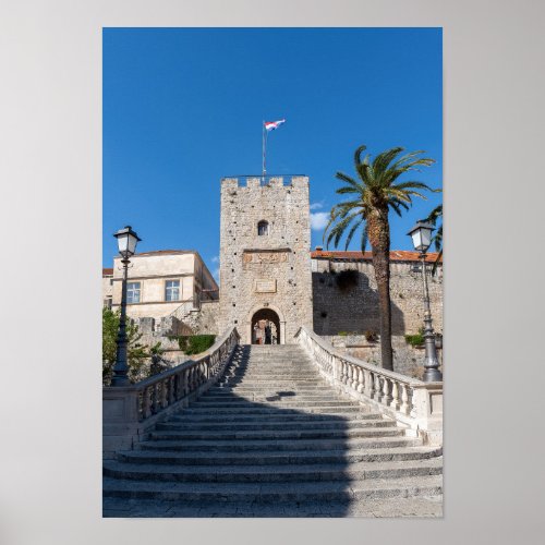 Land Gate in Korcula town _ Dalmatia Croatia Poster