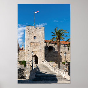 Land Gate in Korcula town - Dalmatia, Croatia Poster