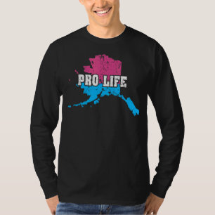 Land Map Us State Alaska Abortion Flag Choose Pro  T-Shirt