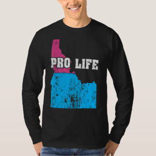 Land Map Us State Idaho Abortion Flag Choose Pro L T-Shirt