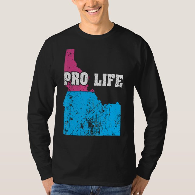 Land Map Us State Idaho Abortion Flag Choose Pro L T-Shirt (Front)