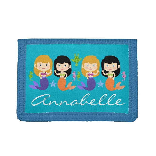 Land-o-Mermaids Tri-fold Wallet (Front)