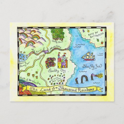 Land of a Thousand Rainbows Postcard