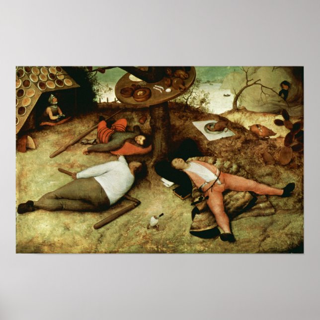 Land of Cockaigne by Pieter Bruegel the Elder Poster (Front)