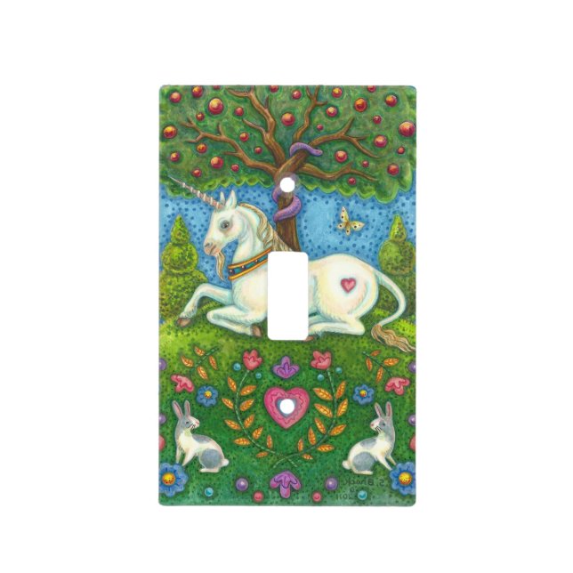 Land Of Eden Unicorn Serpent SWITCH PLATE (Front)