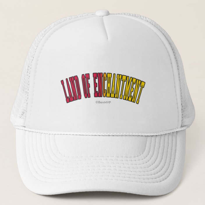 Land of Enchantment in State Flag Colors Hat