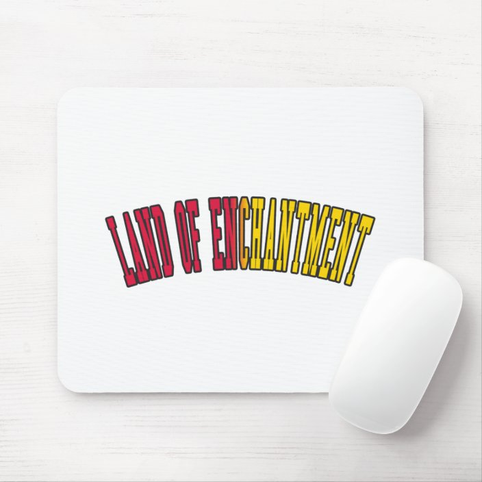 Land of Enchantment in State Flag Colors Mousepad