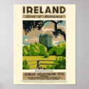 Ireland Land of romance, vintage poster