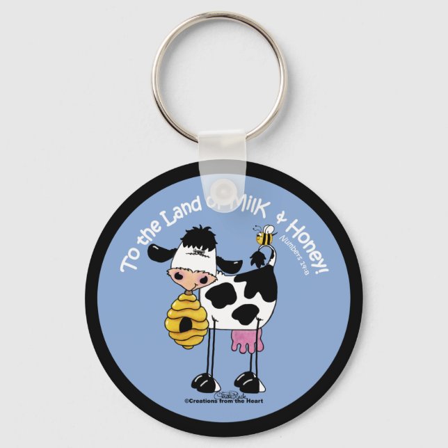 Land of Milk & Honey Keychain (Front)