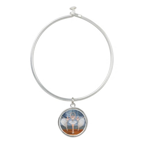 Land of Snow Dancing Ballerinas Bangle Bracelet