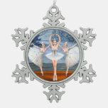 Land Of Snow Dancing Ballerinas Snowflake Pewter Christmas Ornament at Zazzle