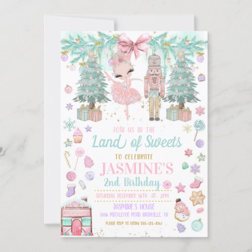 Land of Sweets Sugar Plum Fairy Nutcracker Invitation