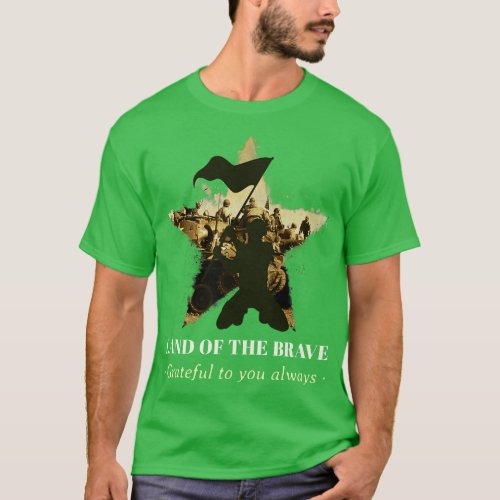 Land Of The Brave Veterans Day  T_Shirt