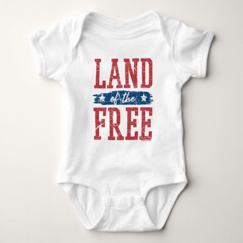 Land of the Free 4th of July Red White Blue _ GLS Baby Bodysuit