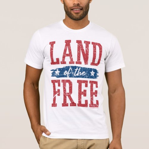 Land of the Free 4th of July Red White Blue _ GLS T_Shirt
